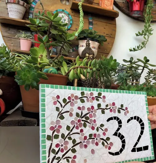 Número para Casa em Mosaico Cerejeiras