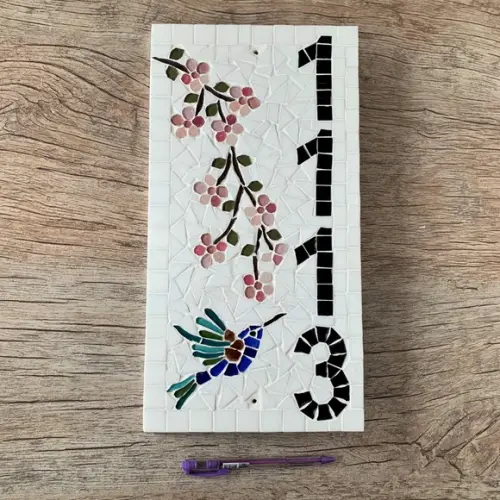 Número para Casa em Mosaico Cerejeiras 4 Dígitos