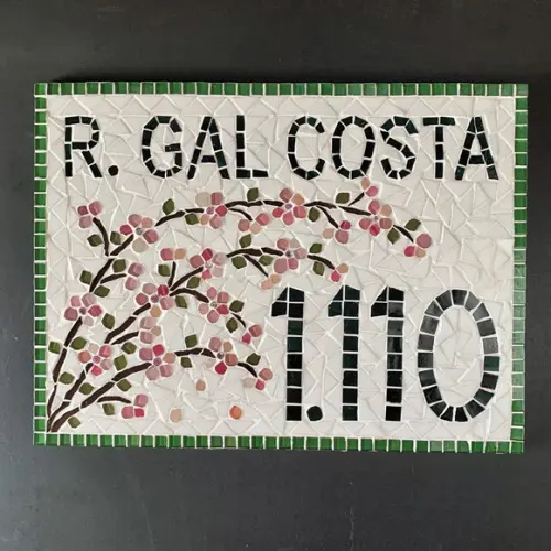 Número para Casa em Mosaico Cerejeiras