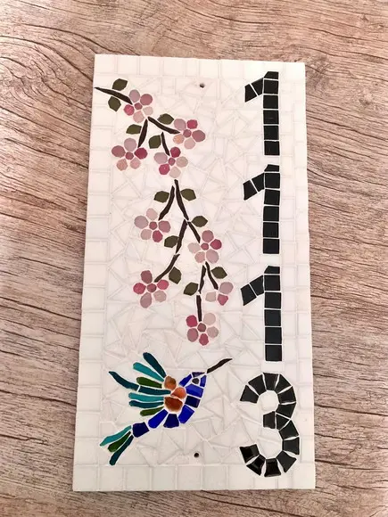 Número para Casa em Mosaico Cerejeiras 4 Dígitos