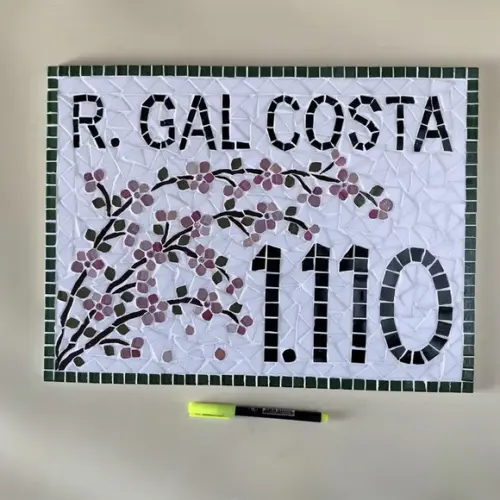 Número para Casa em Mosaico Cerejeiras
