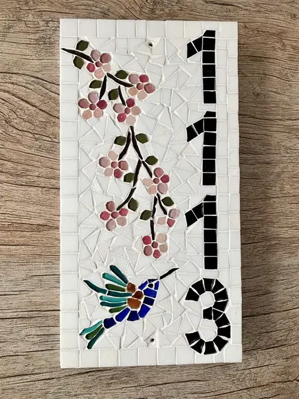 Número para Casa em Mosaico Cerejeiras 4 Dígitos