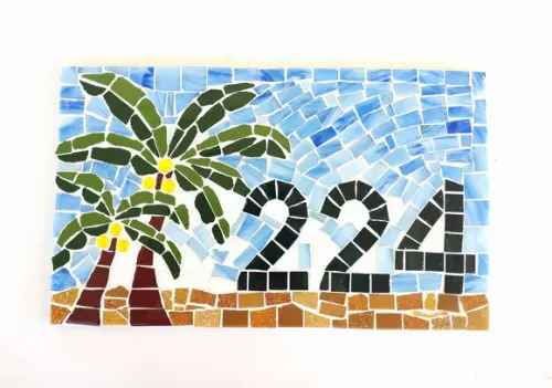 Número para Casa em Mosaico Coqueiro