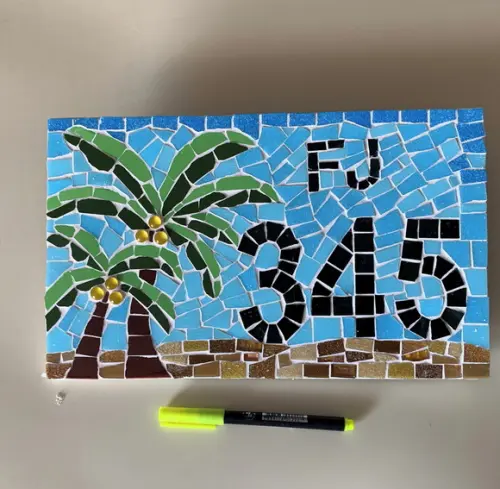 Número para Casa em Mosaico Coqueiro