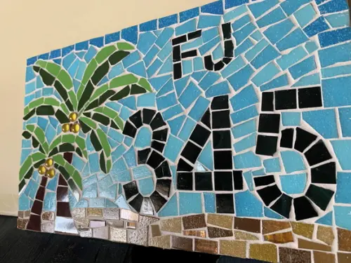 Número para Casa em Mosaico Coqueiro