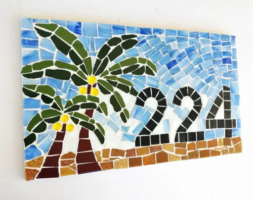 Número para Casa em Mosaico Coqueiro