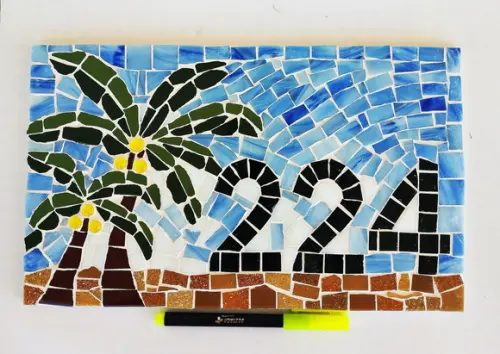 Número para Casa em Mosaico Coqueiro