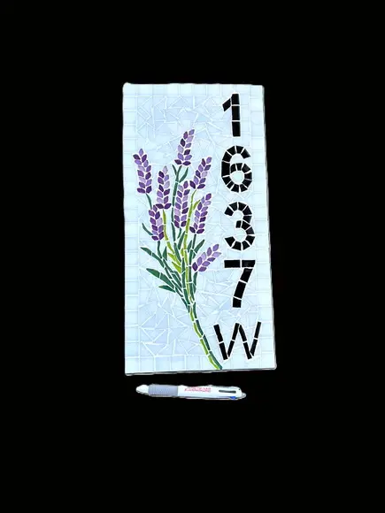 Número para Casa em Mosaico Lavanda