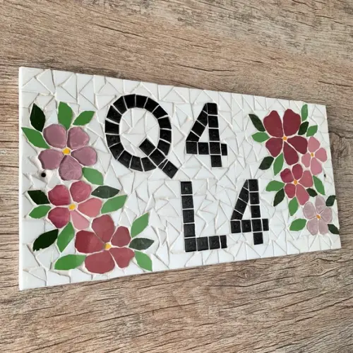 Número para Casa em Mosaico Manacá