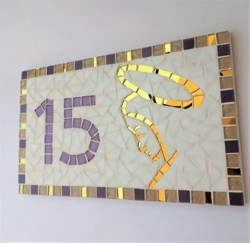 Número para Casa em Mosaico Nossa Senhora