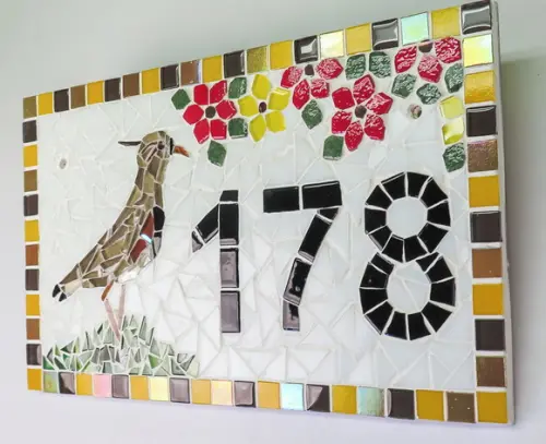 Número para Casa em Mosaico Quero Quero