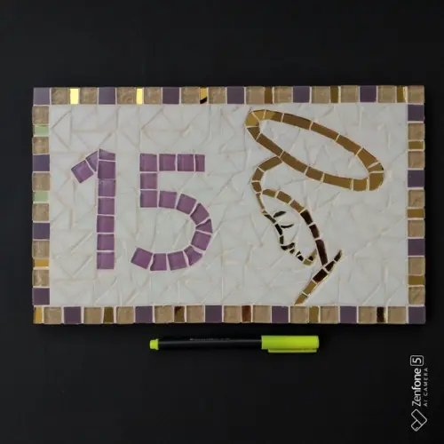 Número para Casa em Mosaico Nossa Senhora