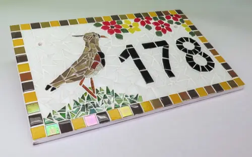 Número para Casa em Mosaico Quero Quero