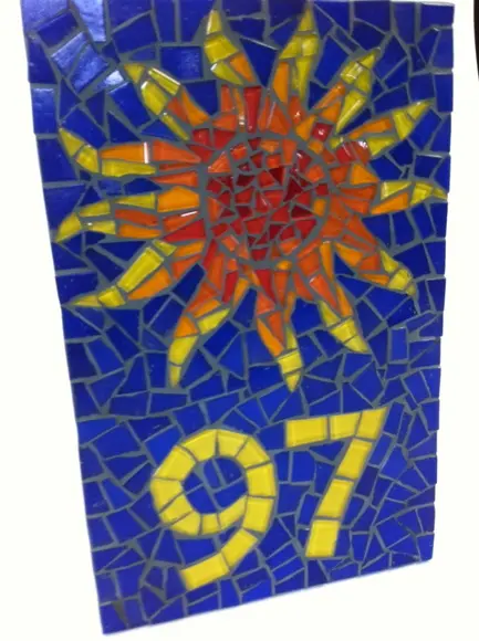 Número para Casa em Mosaico Sol
