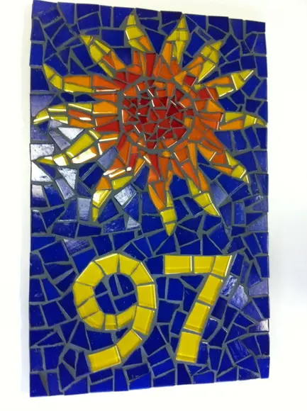 Número para Casa em Mosaico Sol