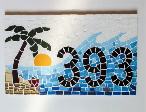 Número para Casa em Mosaico Sol e Praia