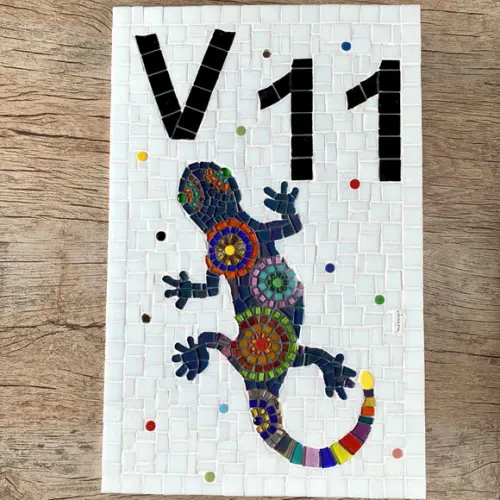 Número para Casa Mosaico Calango