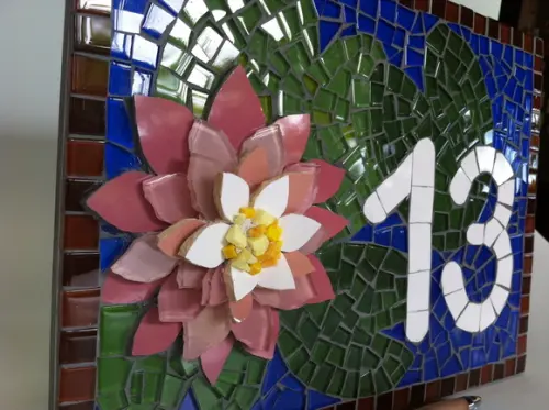 Número para Casa Mosaico Lótus