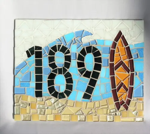 Número para Casa Mosaico Surf