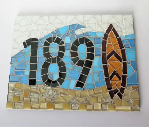 Número para Casa Mosaico Surf