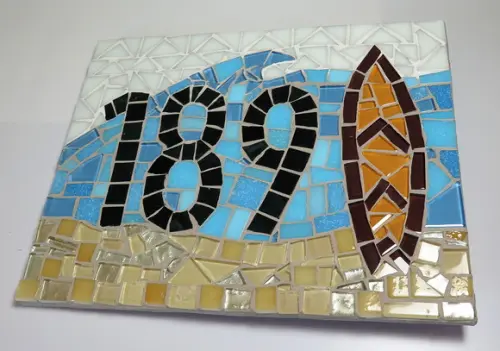 Número para Casa Mosaico Surf