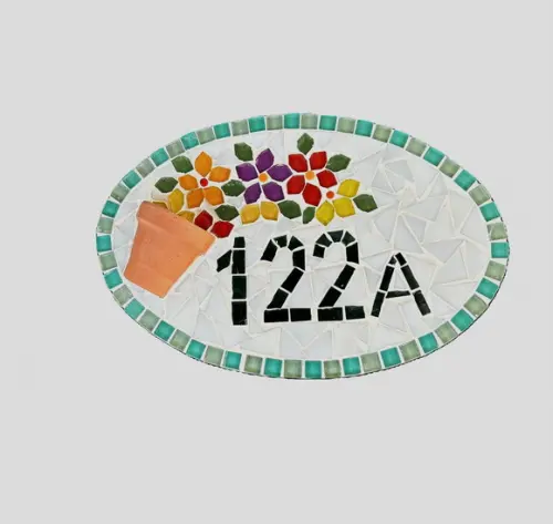 Numero para Porta de Apartamento Floral Vasinho