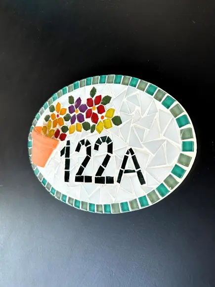 Numero para Porta de Apartamento Floral Vasinho