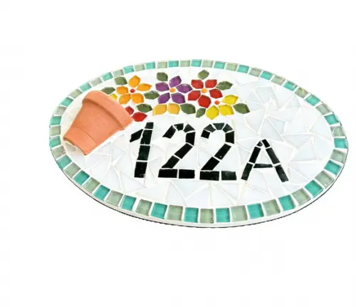 Numero para Porta de Apartamento Floral Vasinho