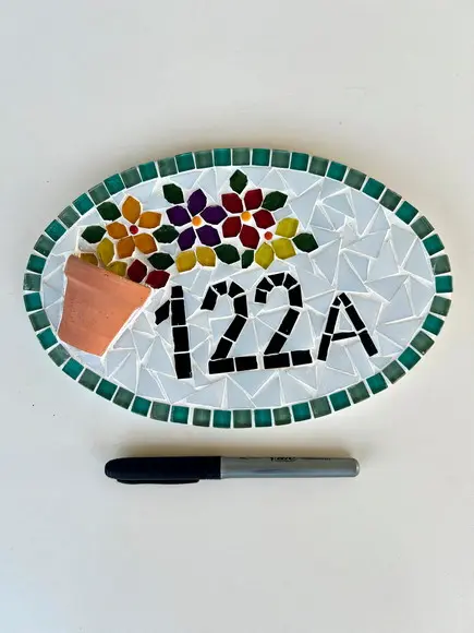 Numero para Porta de Apartamento Floral Vasinho