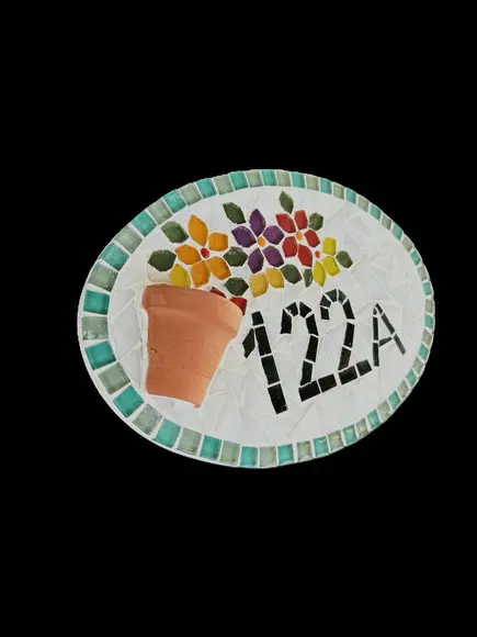 Numero para Porta de Apartamento Floral Vasinho