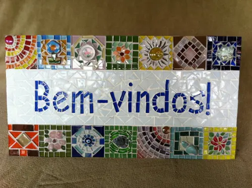 Painel de Boas Vindas em Mosaico