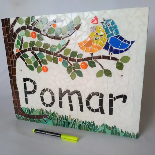 Placa em Mosaico "pomar"