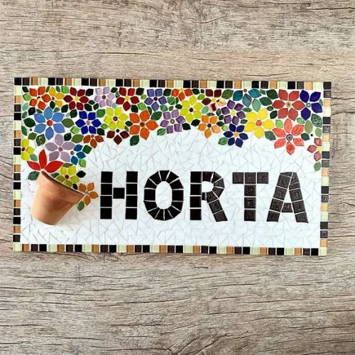 Placa em Mosaico Horta