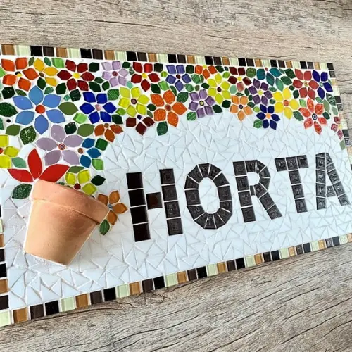 Placa em Mosaico Horta