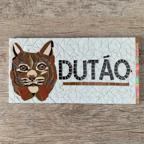 Placa em Mosaico Lince