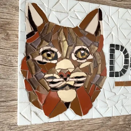 Placa em Mosaico Lince