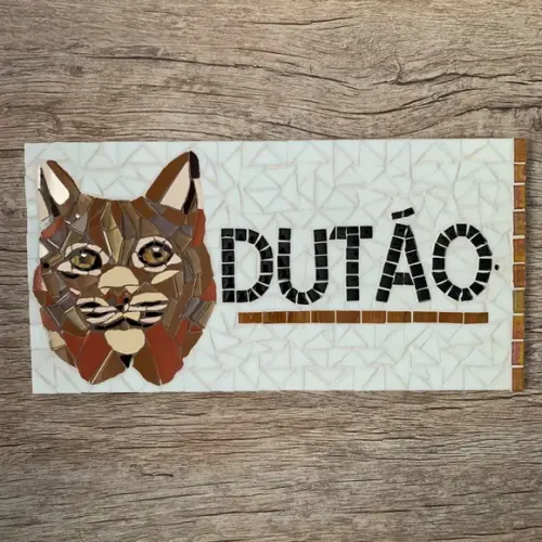 Placa em Mosaico Lince