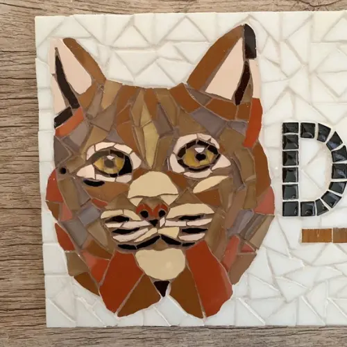Placa em Mosaico Lince
