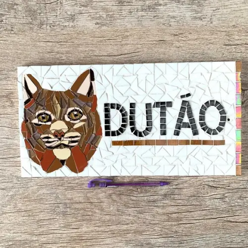 Placa em Mosaico Lince