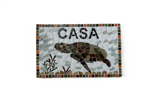 Placa em Mosaico Motivos Marinhos