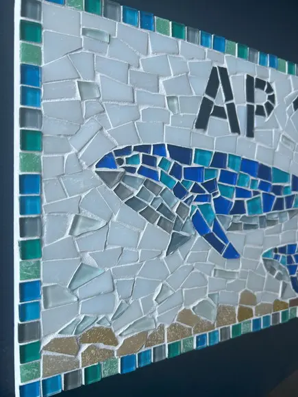 Placa em Mosaico Motivos Marinhos