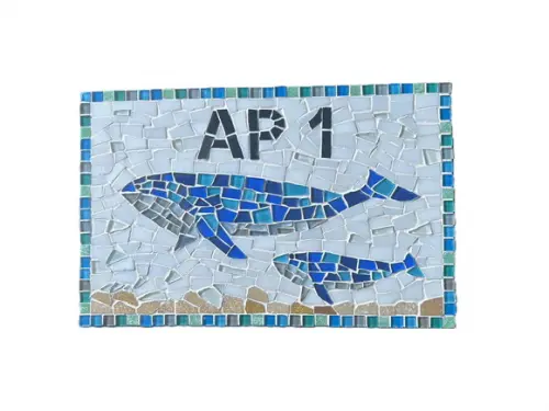 Placa em Mosaico Motivos Marinhos