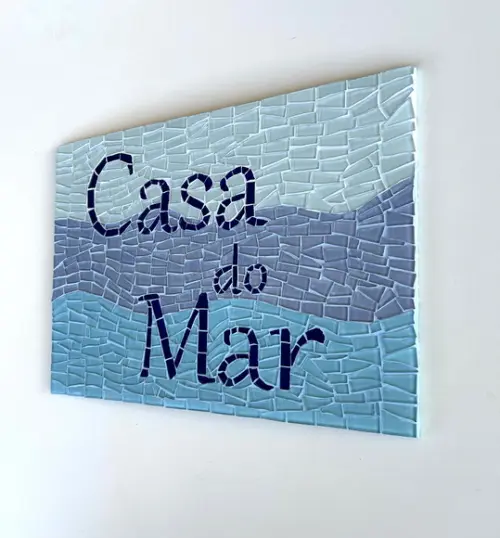 Placa em Mosaico Motivos Marinhos