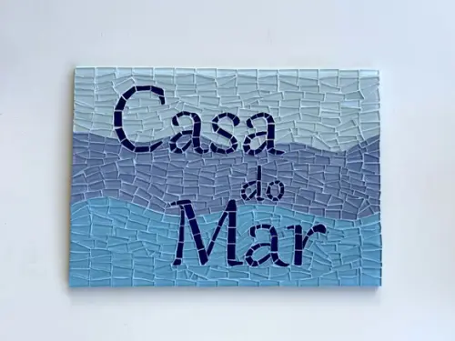 Placa em Mosaico Motivos Marinhos