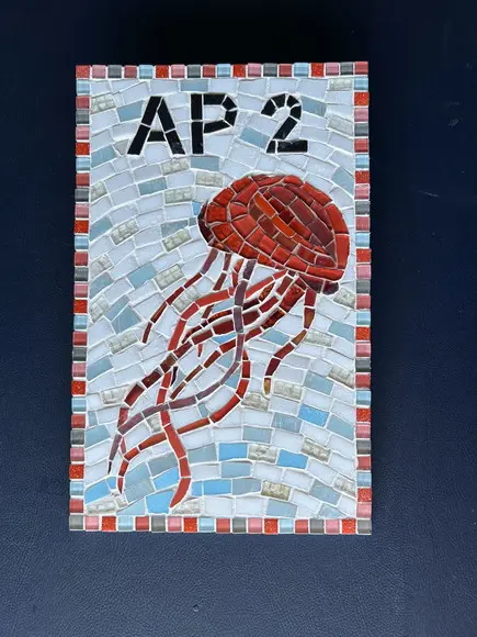 Placa em Mosaico Motivos Marinhos
