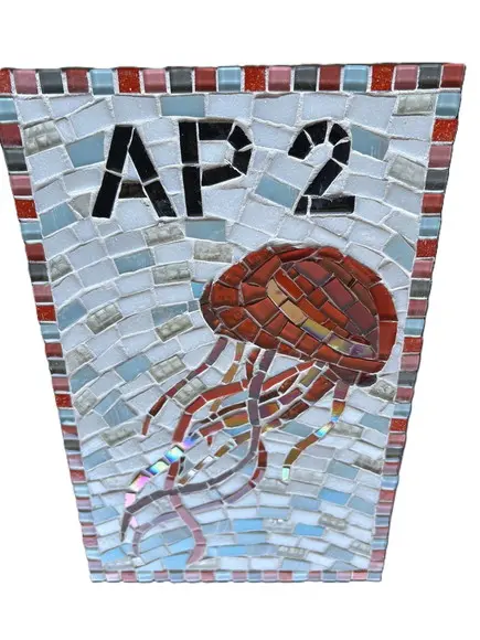 Placa em Mosaico Motivos Marinhos