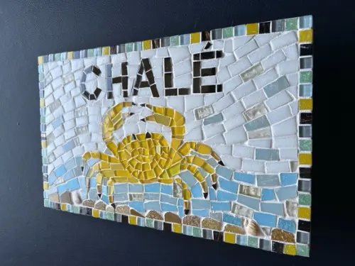 Placa em Mosaico Motivos Marinhos