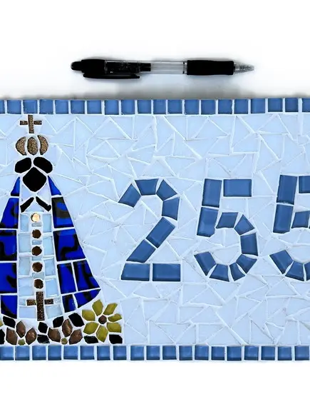 Placa em Mosaico Nossa Senhora Aparecida