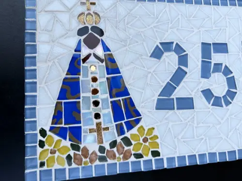Placa em Mosaico Nossa Senhora Aparecida