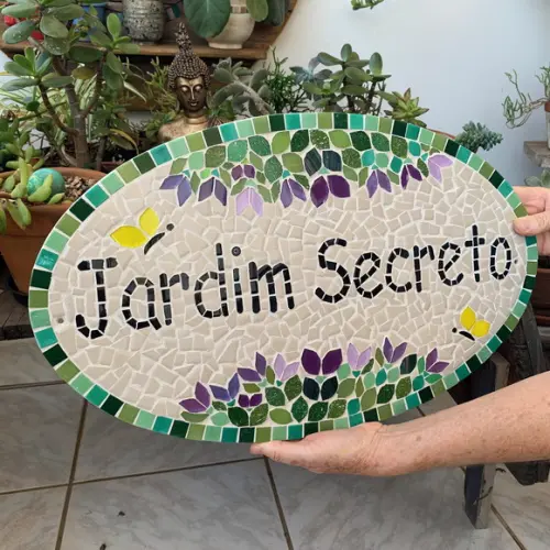 Placa em Mosaico para Área Externa